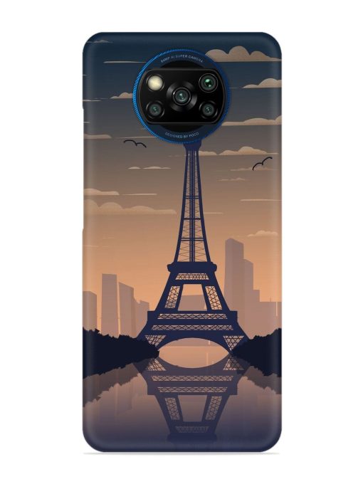 France Paris Eiffel Tower Gradient Snap Case for Poco X3 Zapvi