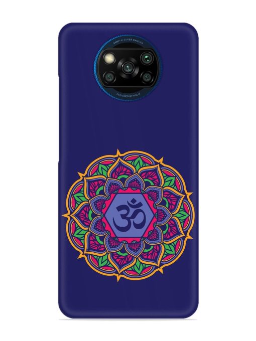 Om Mandala Art Blue Snap Case for Poco X3 Zapvi