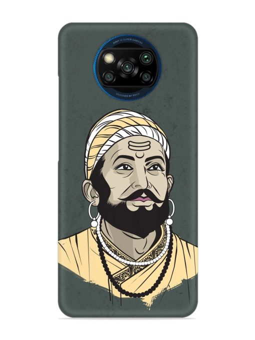 Shivaji Maharaj Vector Art Snap Case for Poco X3 Zapvi