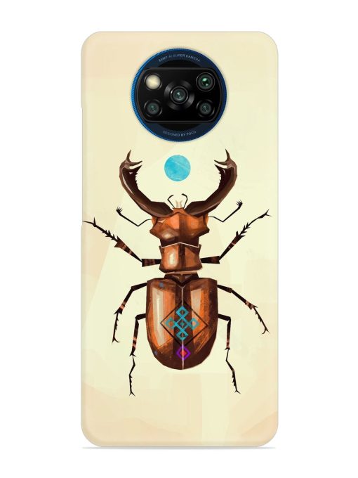 Stag Beetle Vector Snap Case for Poco X3 Zapvi