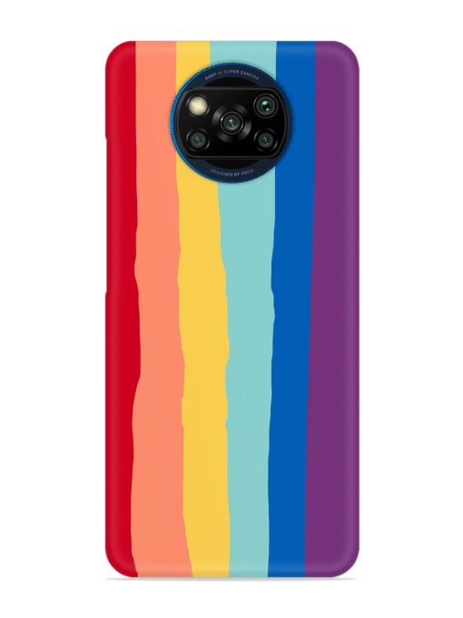 Rainbow Genuine Liquid Snap Case for Poco X3 Zapvi