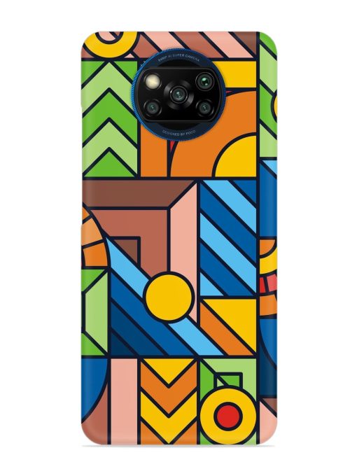 Colorful Geometric Snap Case for Poco X3 Zapvi