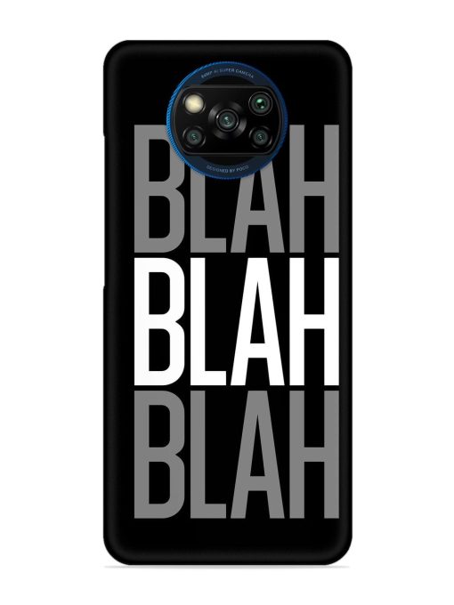 Blah Blah Blah Wallpaper Snap Case for Poco X3 Zapvi