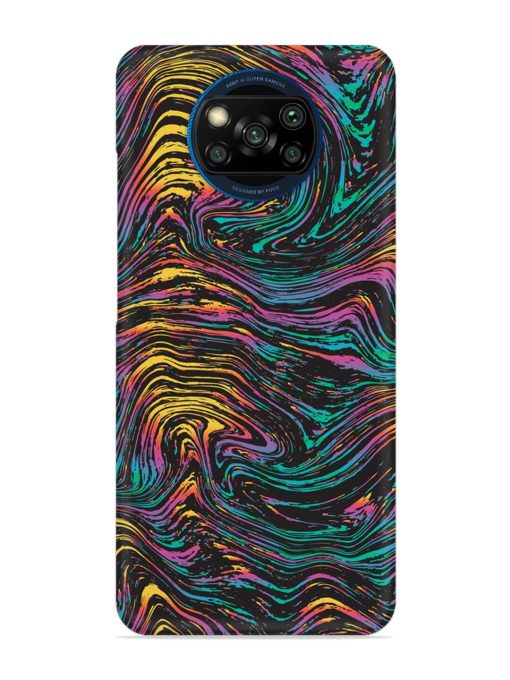 Abstract Liquid Colors Snap Case for Poco X3 Zapvi