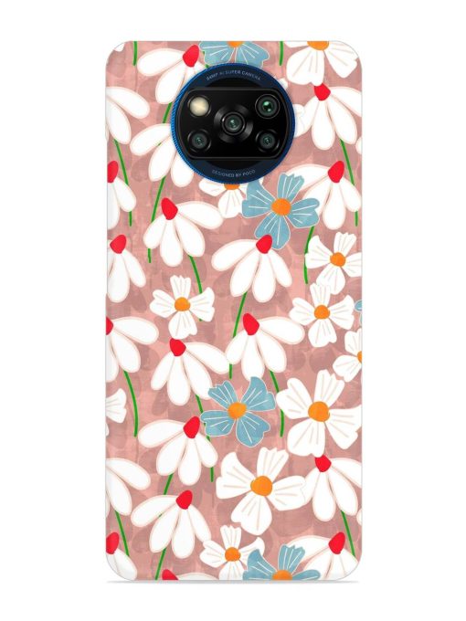 Abstract Petal Flowers Snap Case for Poco X3 Zapvi