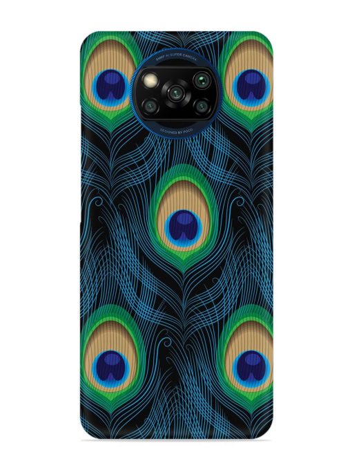 Seamless Pattern Peacock Snap Case for Poco X3 Zapvi