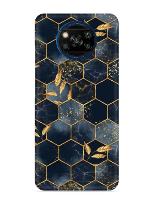 Marble Hexagon Seamless Snap Case for Poco X3 Zapvi