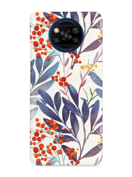 Seamless Floral Pattern Snap Case for Poco X3 Zapvi