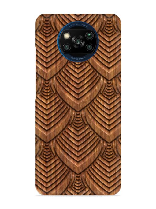 Carved Pattern On Snap Case for Poco X3 Zapvi