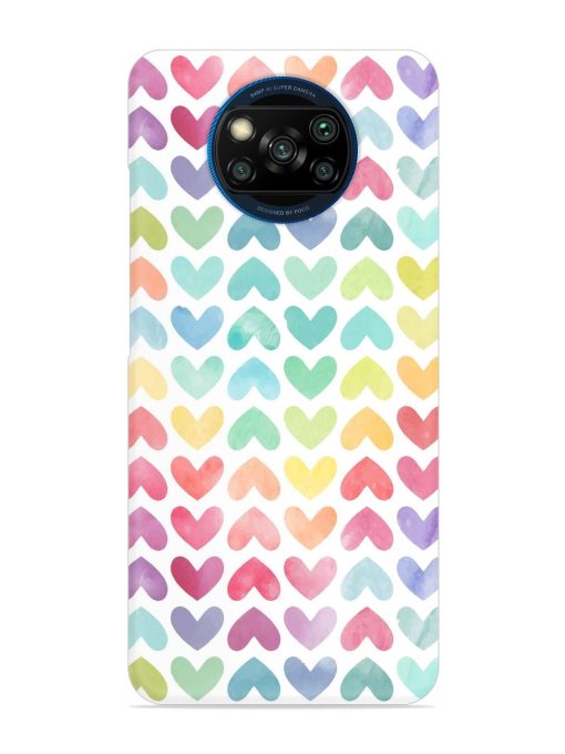 Seamless Colorful Watercolor Snap Case for Poco X3 Zapvi