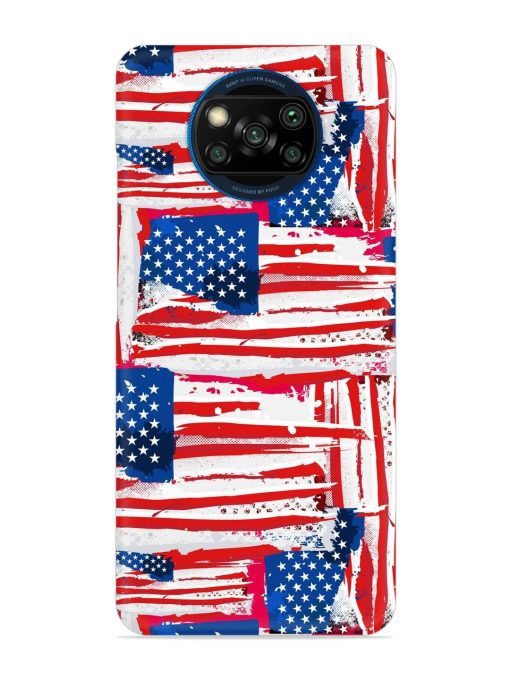 Usa Flag Seamless Snap Case for Poco X3 Zapvi