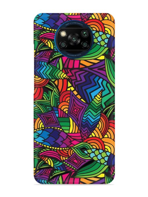 Abstract Multicolor Seamless Snap Case for Poco X3 Zapvi