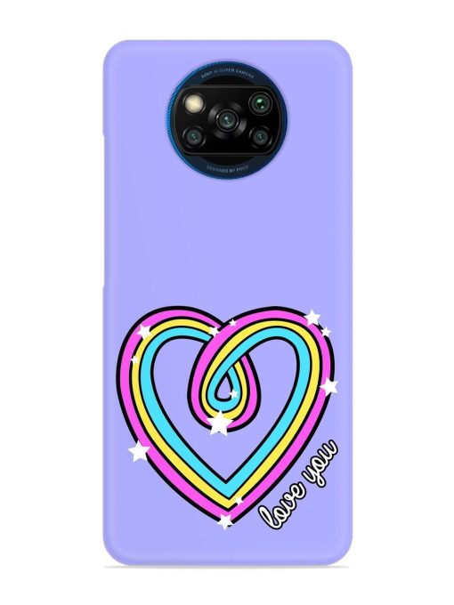 Colorful Rainbow Heart Snap Case for Poco X3 Zapvi