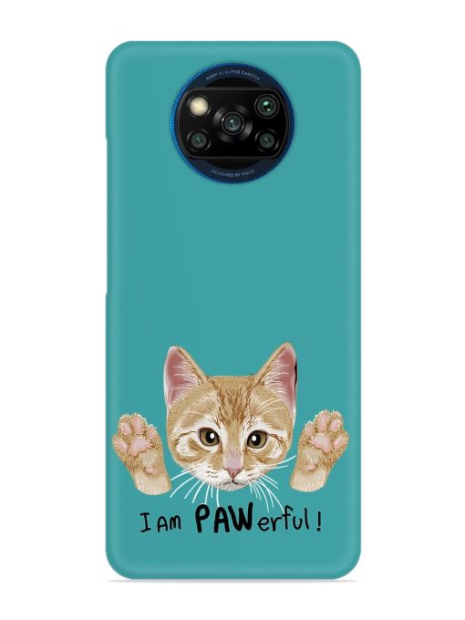 Typography Slogan Cat Snap Case for Poco X3