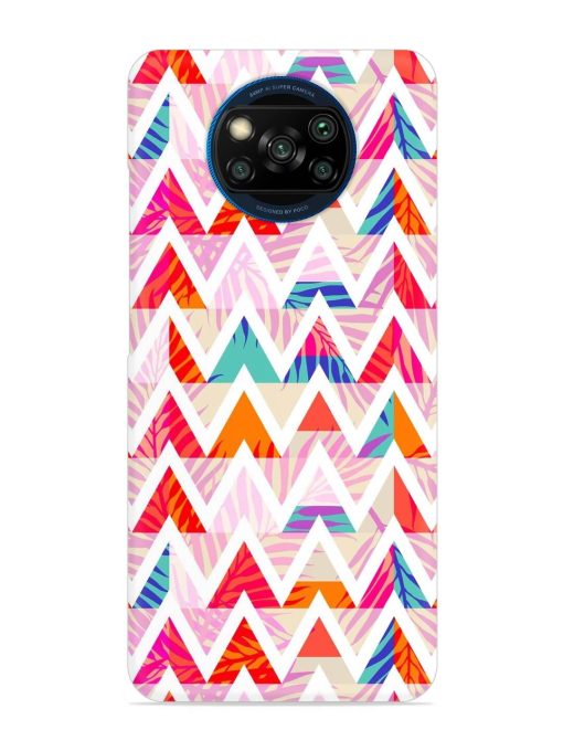 Abstract Triangle Background Snap Case for Poco X3 Zapvi