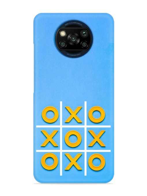 Yellow Plastic Crosses Snap Case for Poco X3 Zapvi