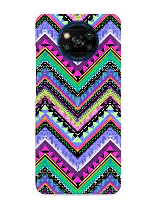 Tribal Aztec Print Snap Case for Poco X3