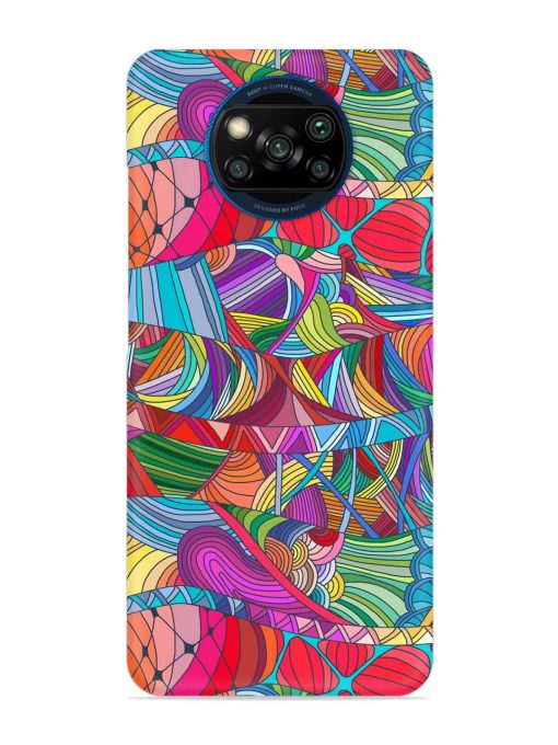 Seamless Patterns Hand Drawn Snap Case for Poco X3 Zapvi