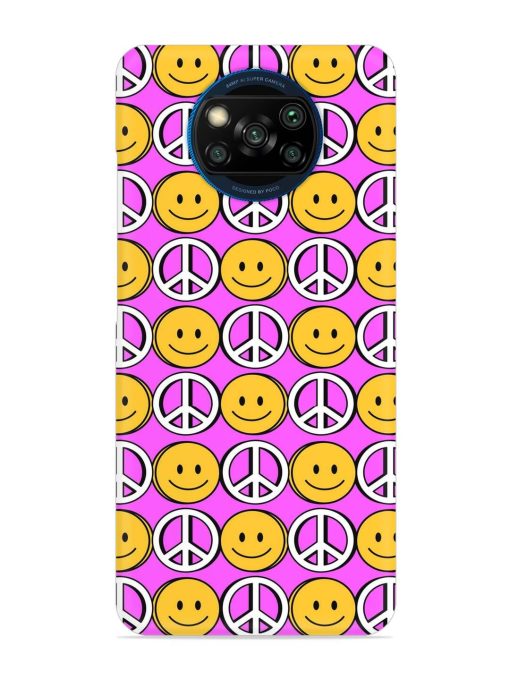 Smiley Face Peace Snap Case for Poco X3 Zapvi