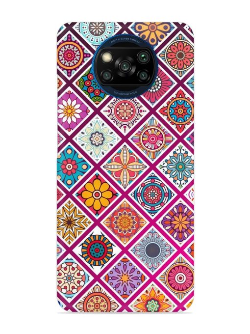 Seamless Tile Pattern Snap Case for Poco X3 Zapvi