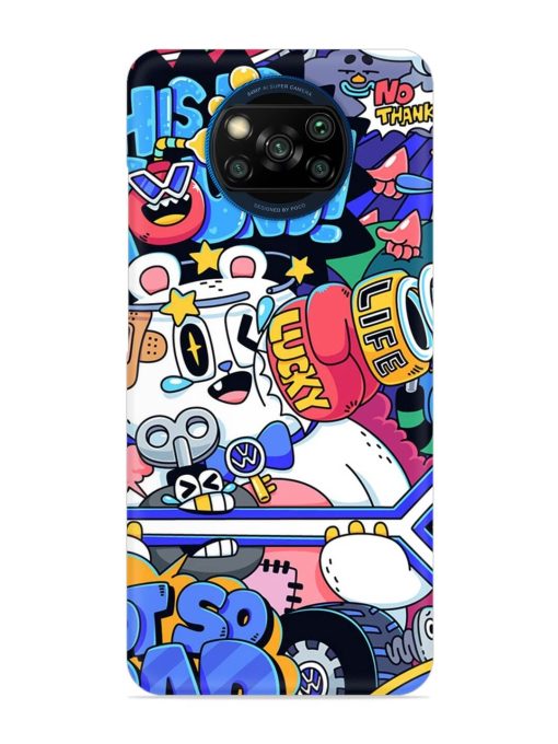 Universal Doodle Snap Case for Poco X3 Zapvi