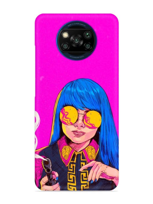 Aesthetic Anime Girl Snap Case for Poco X3 Zapvi