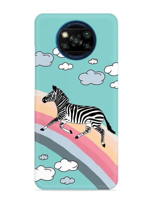 Running Zebra Snap Case for Poco X3 Zapvi