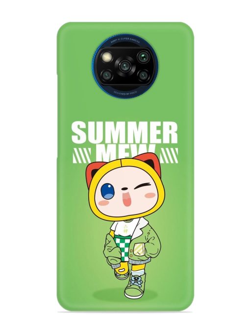 Summer Mew Snap Case for Poco X3 Zapvi