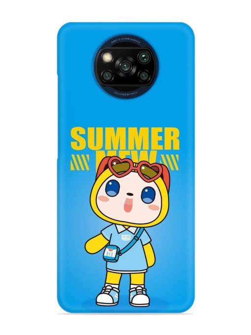 Summer Mew Cartoon Snap Case for Poco X3 Zapvi