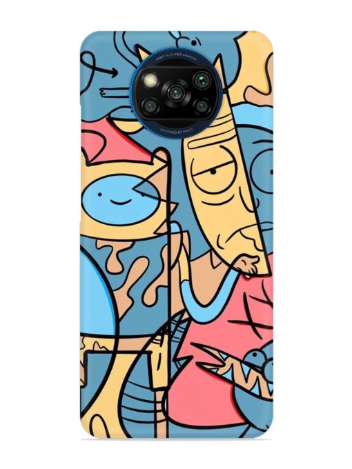 Silly Face Doodle Snap Case for Poco X3 Zapvi