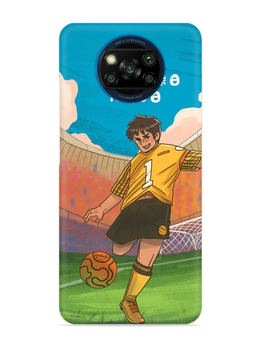 Soccer Kick Snap Case for Poco X3 Zapvi