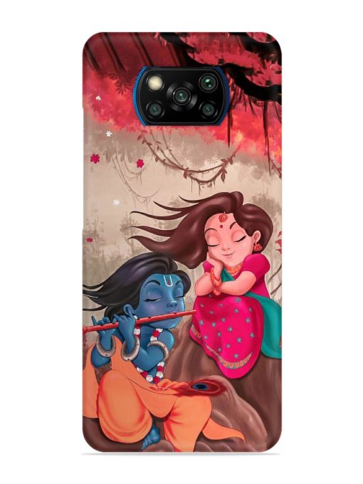 Radhe Krishna Water Art Snap Case for Poco X3 Pro Zapvi