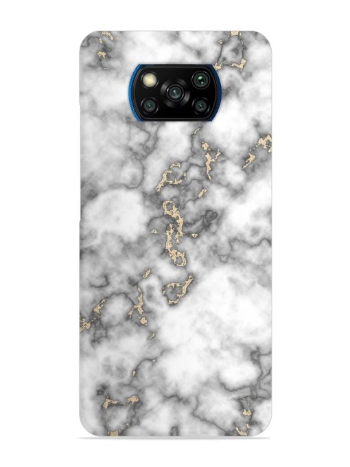 Gray And Gold Marble Snap Case for Poco X3 Pro Zapvi