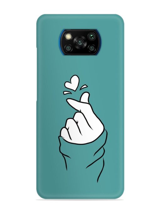 Korean Heart Sign Art Snap Case for Poco X3 Pro Zapvi