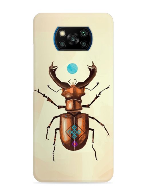 Stag Beetle Vector Snap Case for Poco X3 Pro Zapvi