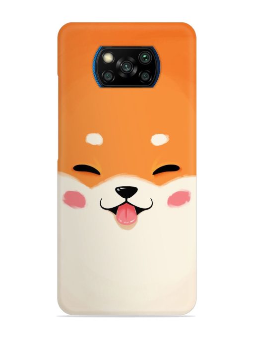 Cute Dog Face Vector Snap Case for Poco X3 Pro Zapvi