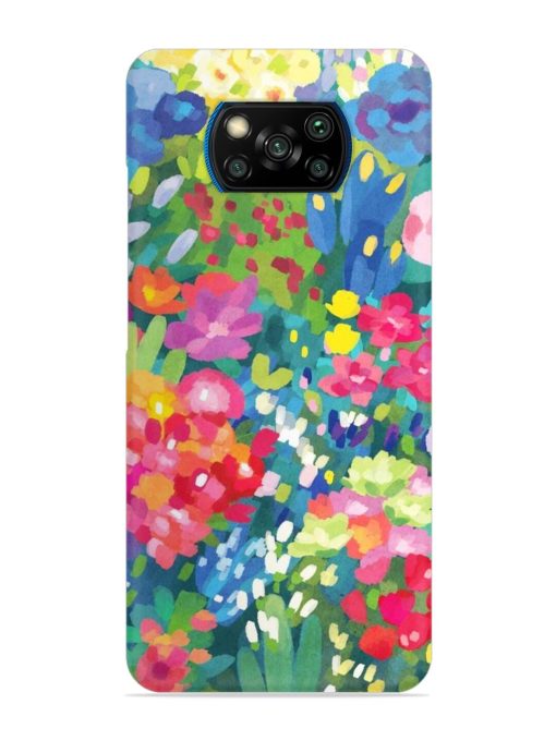 Watercolor Flower Art Snap Case for Poco X3 Pro Zapvi