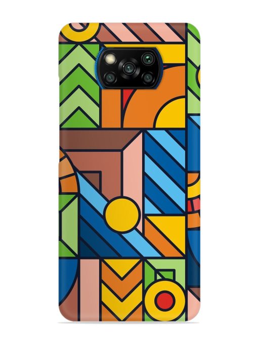 Colorful Geometric Snap Case for Poco X3 Pro Zapvi