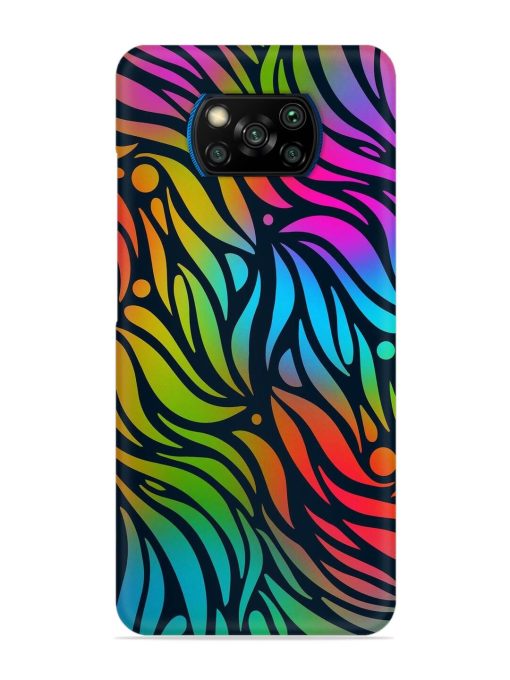 Abstract Leaf Design Snap Case for Poco X3 Pro Zapvi