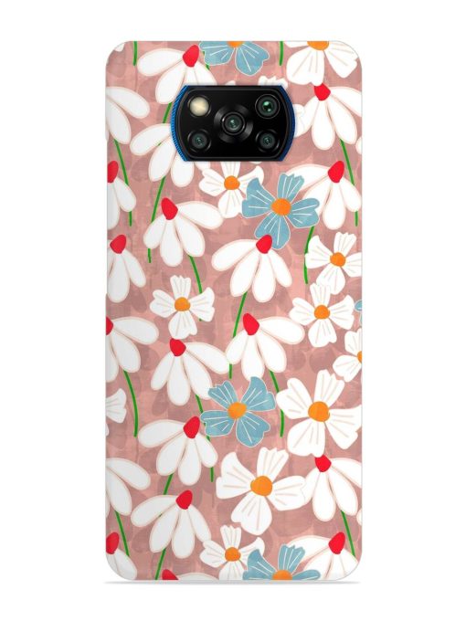 Abstract Petal Flowers Snap Case for Poco X3 Pro Zapvi