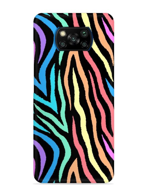 Colorful Abstract Zebra Snap Case for Poco X3 Pro Zapvi