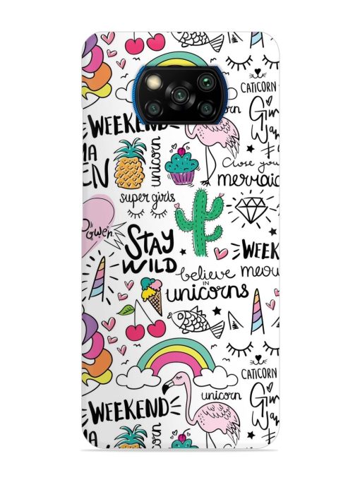 Unicorn Ice Cream Snap Case for Poco X3 Pro Zapvi