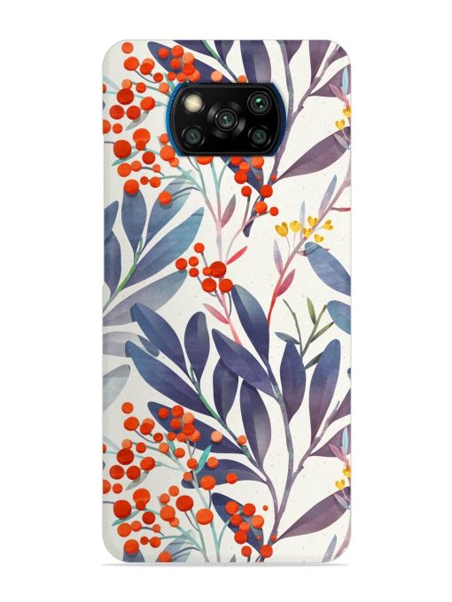 Seamless Floral Pattern Snap Case for Poco X3 Pro