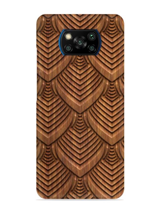 Carved Pattern On Snap Case for Poco X3 Pro Zapvi