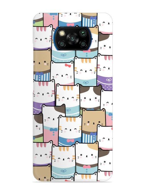 Cute Adorable Cat Snap Case for Poco X3 Pro Zapvi