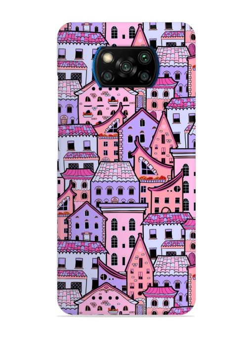 Seamless Pattern Houses Snap Case for Poco X3 Pro