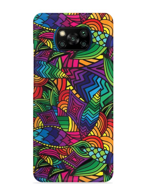 Abstract Multicolor Seamless Snap Case for Poco X3 Pro Zapvi