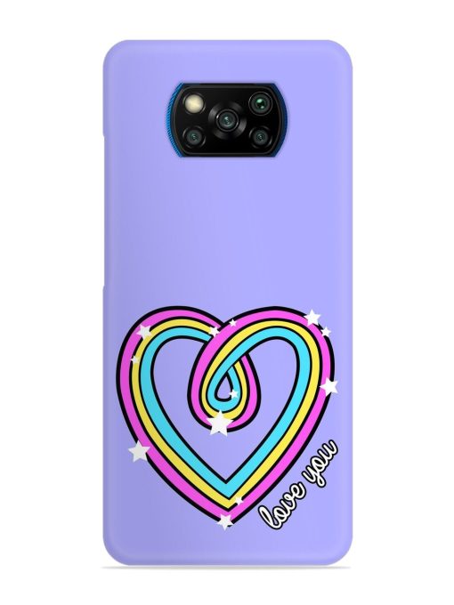 Colorful Rainbow Heart Snap Case for Poco X3 Pro