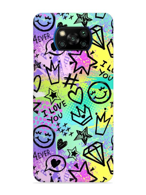 Bright Seamless Pattern Snap Case for Poco X3 Pro Zapvi