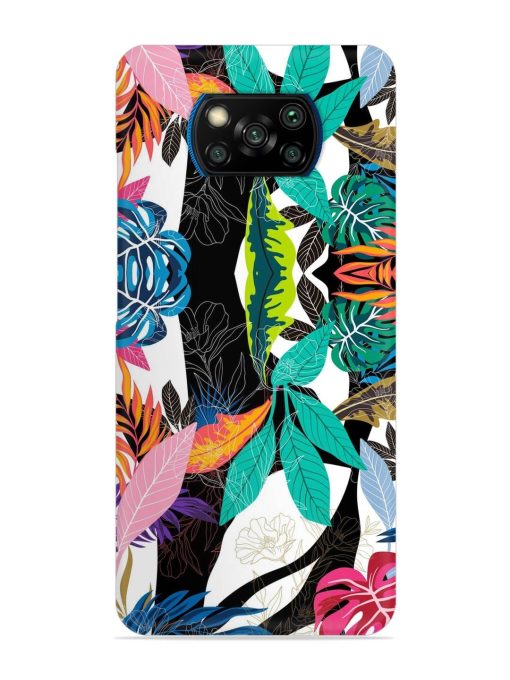 Floral Pattern Bright Snap Case for Poco X3 Pro